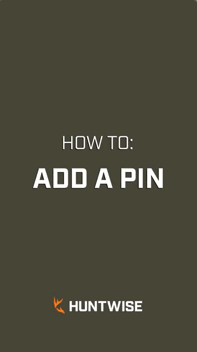 A video shows how to add pins in the HuntWise app. 