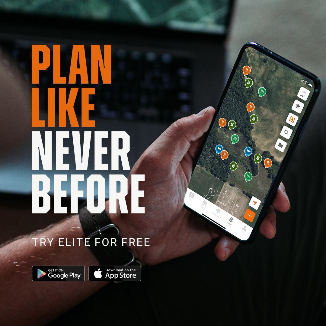 Graphic saying Plan Like Never Before showing the HuntWise hunting app. 