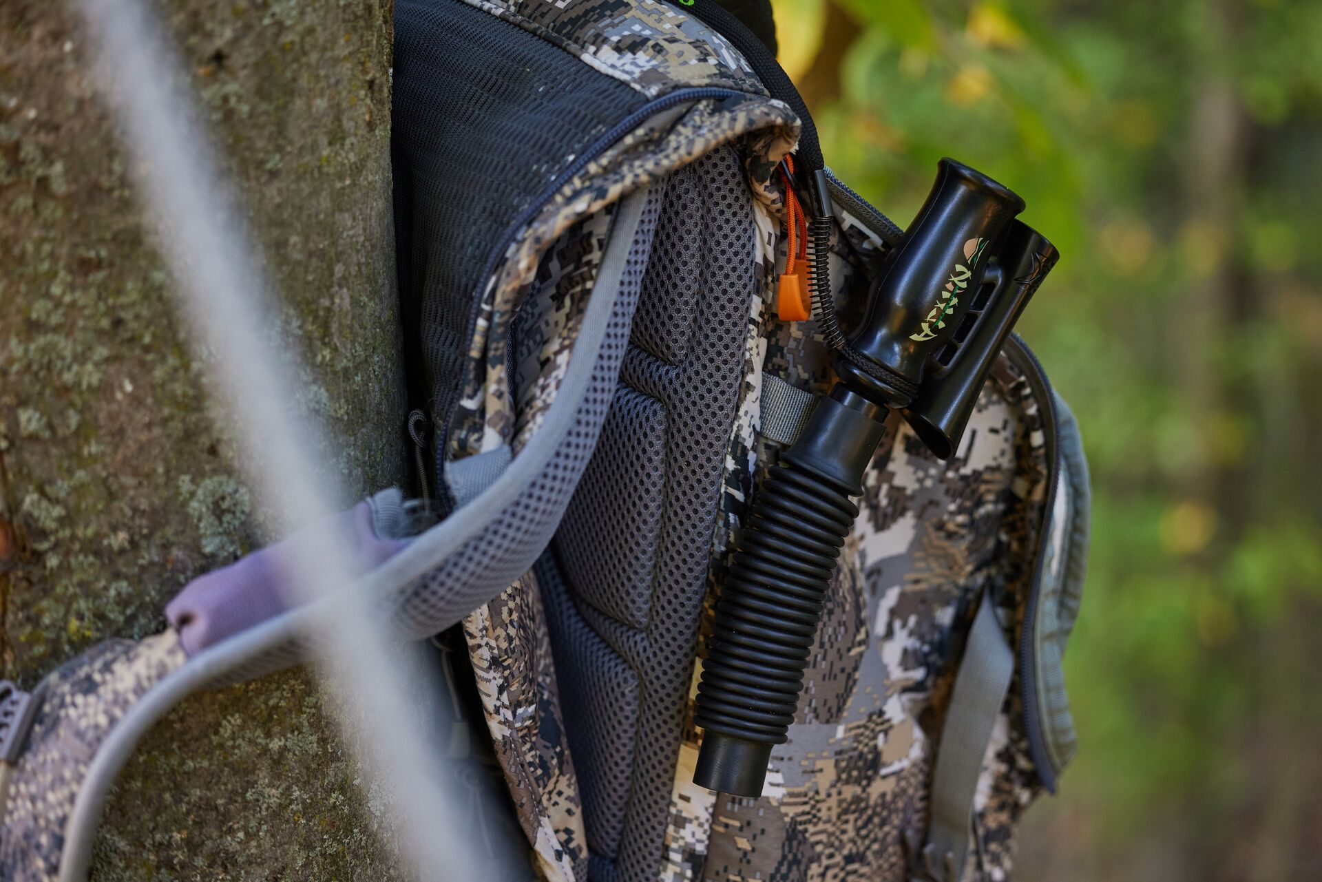 A deer grunt call on a hunting pack, hunting gifts for dad concept. 