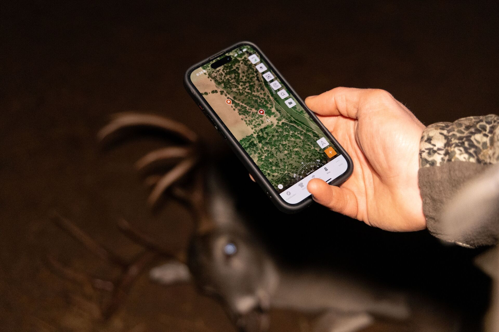 FGBLOG hunter with app and deer.jpeg