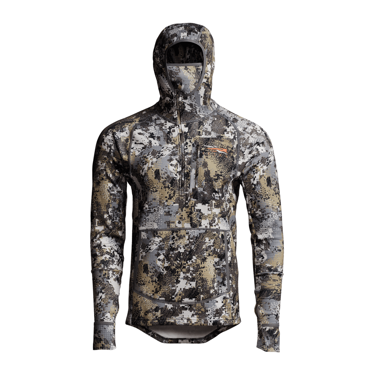 Photo of the Sitka Fanatic Hoodie, represents mid-season hunting clothes. 