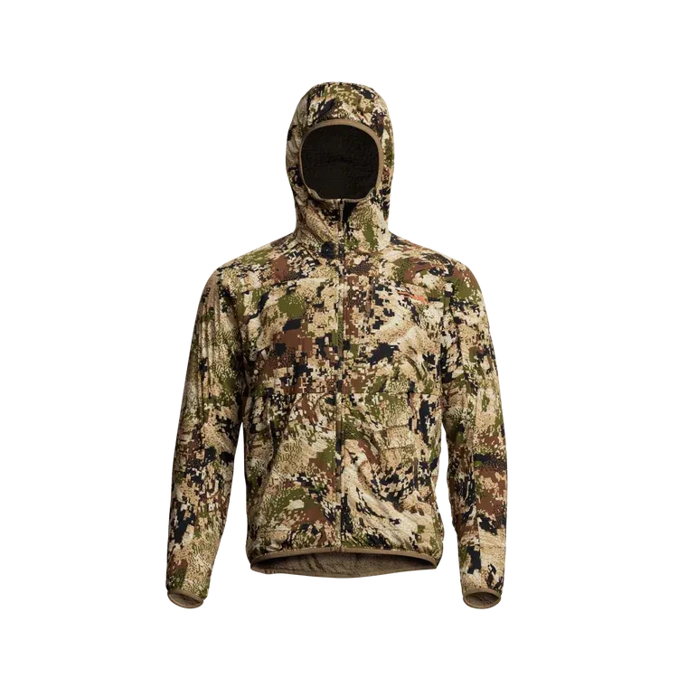 Photo of the Sitka Ambient 100 Hooded Jacket for hunting. 