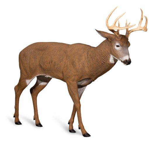 Posturing Buck from Dave Smith Decoys on a white background.